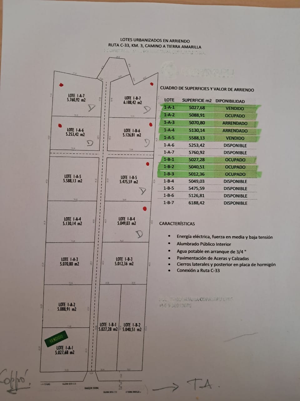 LOTEO RUTA C-33 ENTRE PAIPOTE Y TIERRA AMARILLA